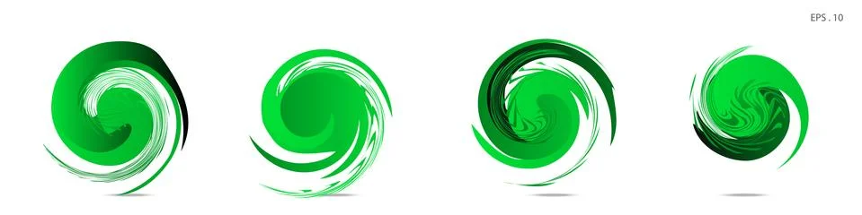Collection of modern abstract graphic elements. Vortex vector background. Tem 库存插图
