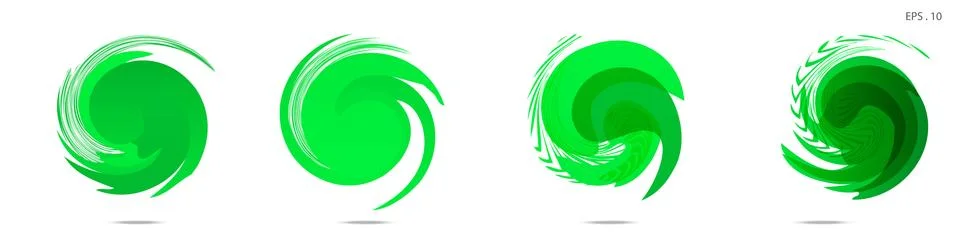 Collection of modern abstract graphic elements. Vortex vector background. Tem 库存插图