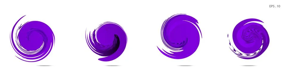 Collection of modern abstract graphic elements. Vortex vector background. Tem 库存插图