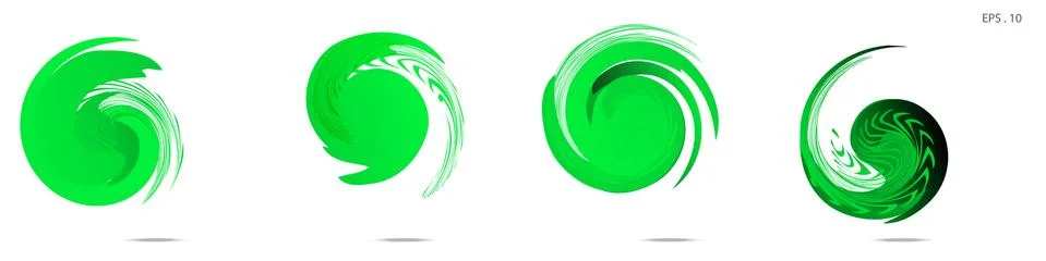 Collection of modern abstract graphic elements. Vortex vector background. Tem Illustrazione stock