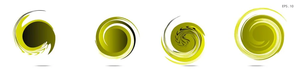 Collection of modern abstract graphic elements. Vortex vector background. Tem Stock Illustration
