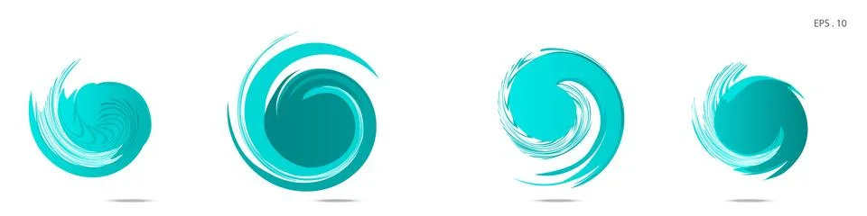 Collection of modern abstract graphic elements. Vortex vector background. Tem Illustrazione stock