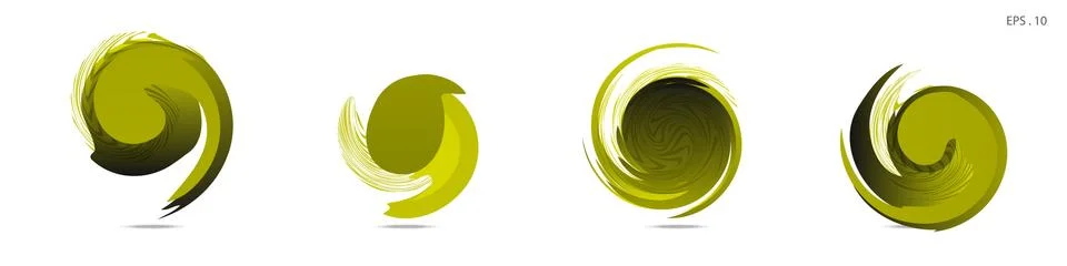 Collection of modern abstract graphic elements. Vortex vector background. Tem Illustrazione stock