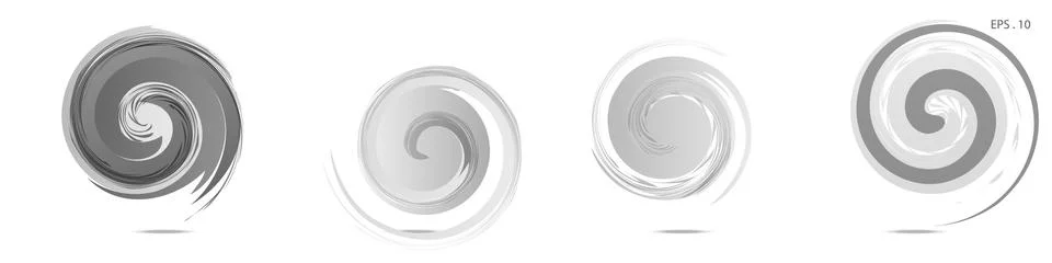 Collection of modern abstract graphic elements. Vortex vector background. Tem Stock Illustration