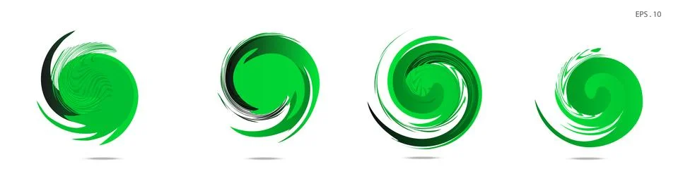 Collection of modern abstract graphic elements. Vortex vector background. Tem 库存插图