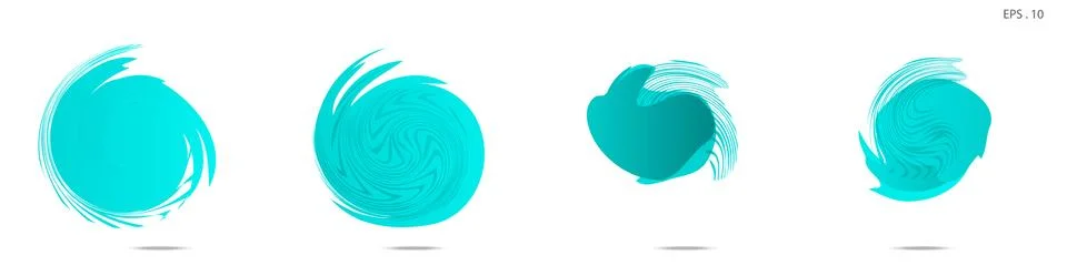Collection of modern abstract graphic elements. Vortex vector background. Tem Illustrazione stock