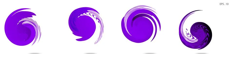 Collection of modern abstract graphic elements. Vortex vector background. Tem Stock Illustration