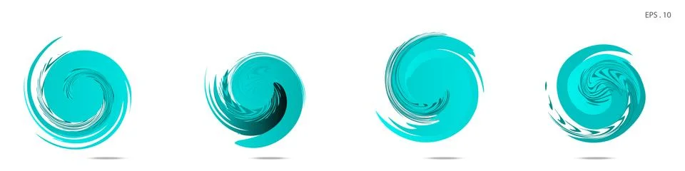 Collection of modern abstract graphic elements. Vortex vector background. Tem Stock Illustration