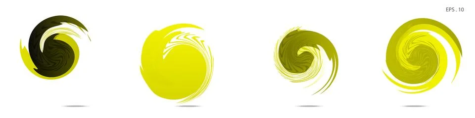 Collection of modern abstract graphic elements. Vortex vector background. Tem Stock Illustration
