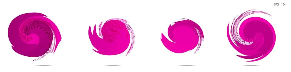 Collection of modern abstract graphic elements. Vortex vector background. Tem Stock Illustration