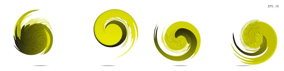 Collection of modern abstract graphic elements. Vortex vector background. Tem Stockillustratie