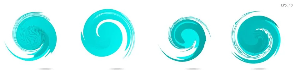 Collection of modern abstract graphic elements. Vortex vector background. Tem Stock Illustration