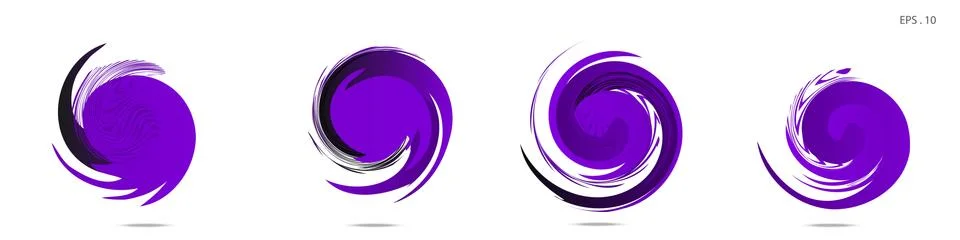 Collection of modern abstract graphic elements. Vortex vector background. Tem Stock Illustration