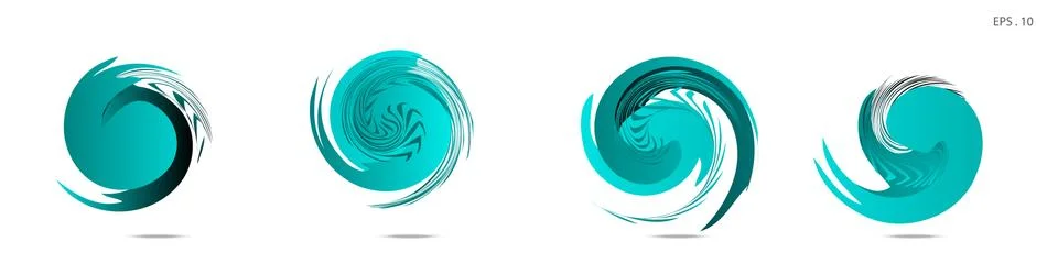Collection of modern abstract graphic elements. Vortex vector background. Tem Illustrazione stock