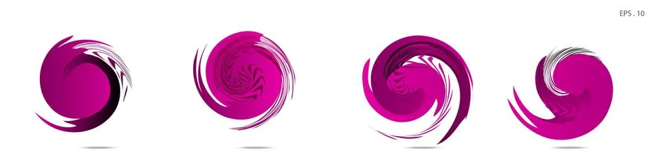 Collection of modern abstract graphic elements. Vortex vector background. Tem Stockillustratie