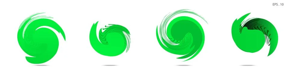 Collection of modern abstract graphic elements. Vortex vector background. Tem Stock Illustration