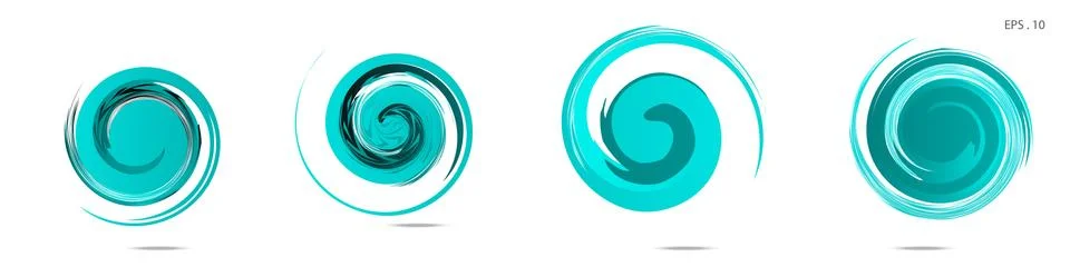 Collection of modern abstract graphic elements. Vortex vector background. Tem Stock Illustration