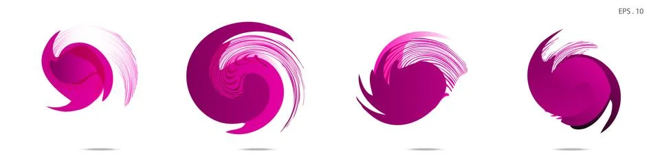 Collection of modern abstract graphic elements. Vortex vector background. Tem Stockillustratie