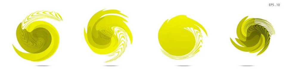 Collection of modern abstract graphic elements. Vortex vector background. Tem Illustrazione stock