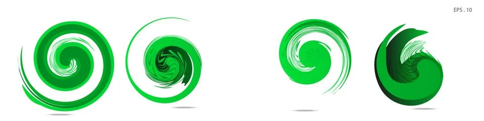 Collection of modern abstract graphic elements. Vortex vector background. Tem Stock Illustration