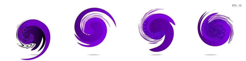 Collection of modern abstract graphic elements. Vortex vector background. Tem イラスト素材