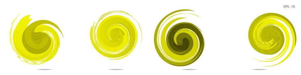 Collection of modern abstract graphic elements. Vortex vector background. Tem Illustrazione stock