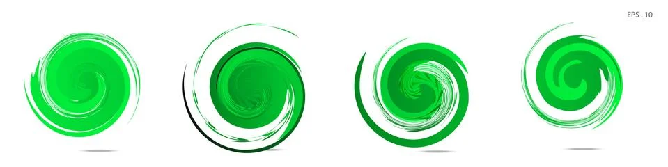 Collection of modern abstract graphic elements. Vortex vector background. Tem Illustrazione stock