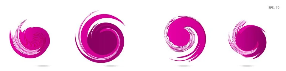 Collection of modern abstract graphic elements. Vortex vector background. Tem Stock Illustration