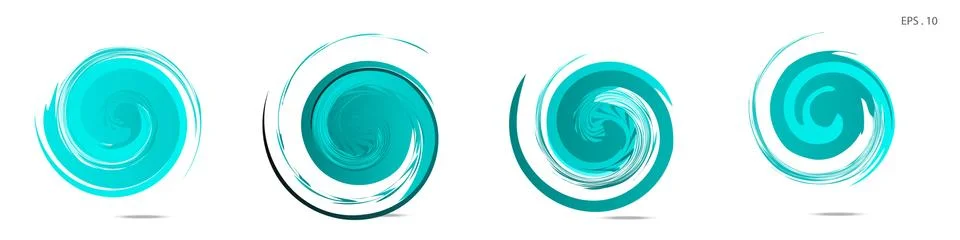 Collection of modern abstract graphic elements. Vortex vector background. Tem Illustrazione stock