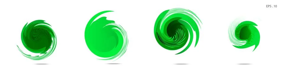 Collection of modern abstract graphic elements. Vortex vector background. Tem Illustrazione stock