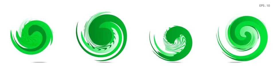 Collection of modern abstract graphic elements. Vortex vector background. Tem Illustrazione stock