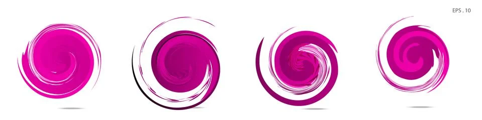 Collection of modern abstract graphic elements. Vortex vector background. Tem Stock Illustration
