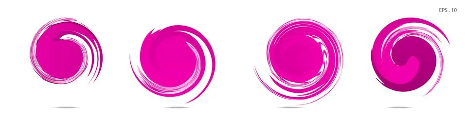 Collection of modern abstract graphic elements. Vortex vector background. Tem Stock Illustration