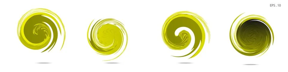 Collection of modern abstract graphic elements. Vortex vector background. Tem 库存插图