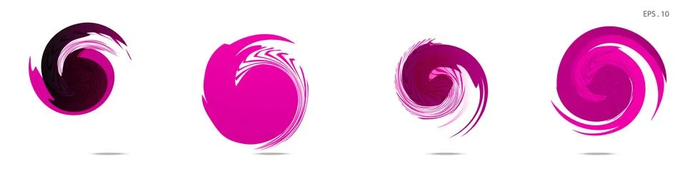 Collection of modern abstract graphic elements. Vortex vector background. Tem イラスト素材
