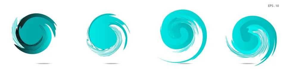 Collection of modern abstract graphic elements. Vortex vector background. Tem Stock Illustration