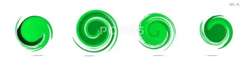 Collection of modern abstract graphic elements. Vortex vector background. Tem Illustrazione stock
