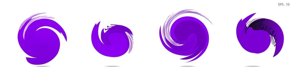 Collection of modern abstract graphic elements. Vortex vector background. Tem Illustrazione stock