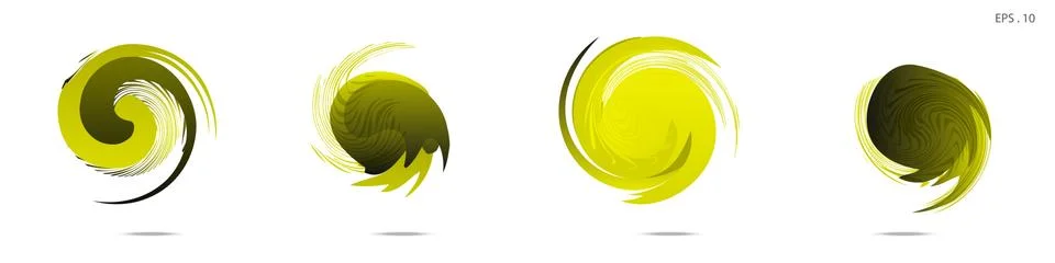 Collection of modern abstract graphic elements. Vortex vector background. Tem Stock Illustration