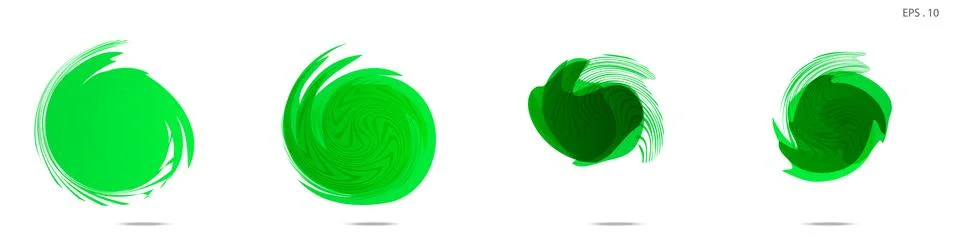 Collection of modern abstract graphic elements. Vortex vector background. Tem Illustrazione stock