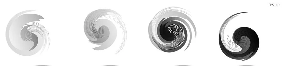 Collection of modern abstract graphic elements. Vortex vector background. Tem 스톡 일러스트