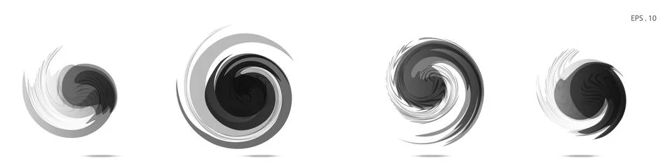 Collection of modern abstract graphic elements. Vortex vector background. Tem 스톡 일러스트