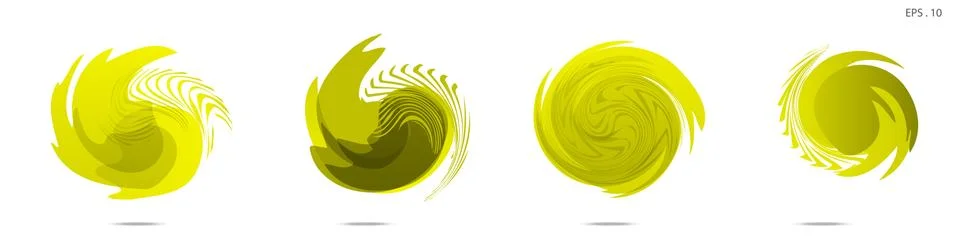Collection of modern abstract graphic elements. Vortex vector background. Tem Stock Illustration