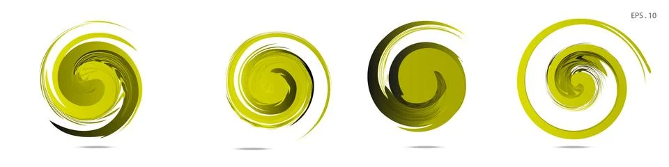 Collection of modern abstract graphic elements. Vortex vector background. Tem Stock Illustration