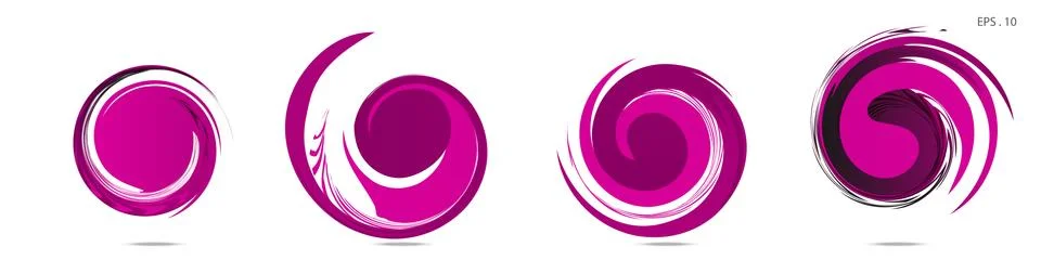 Collection of modern abstract graphic elements. Vortex vector background. Tem Stock Illustration