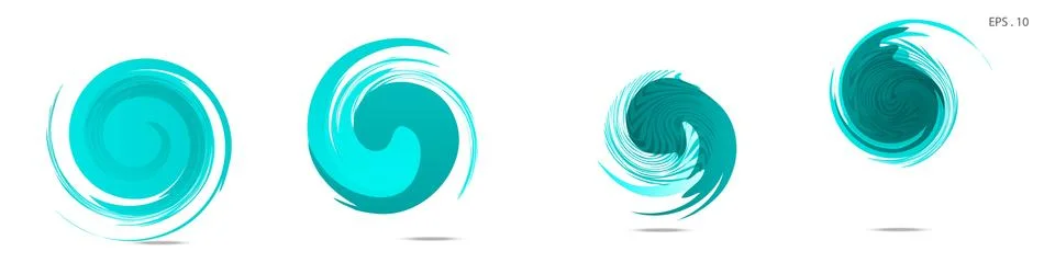 Collection of modern abstract graphic elements. Vortex vector background. Tem Stock Illustration