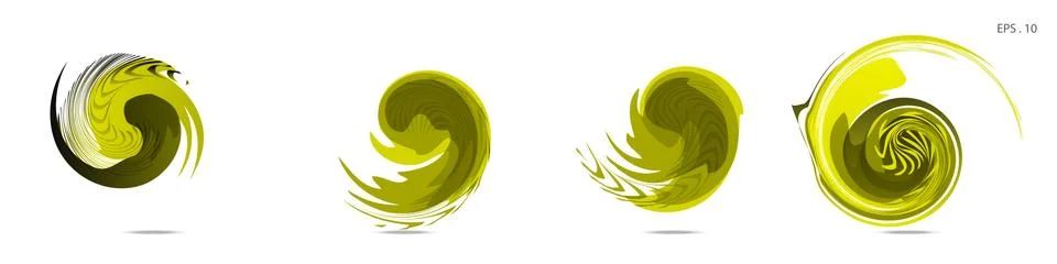 Collection of modern abstract graphic elements. Vortex vector background. Tem Stock Illustration