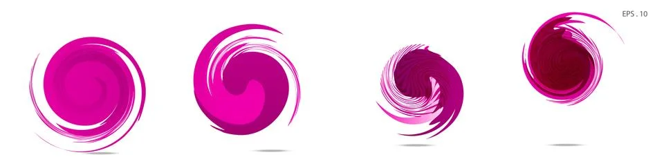 Collection of modern abstract graphic elements. Vortex vector background. Tem 스톡 일러스트