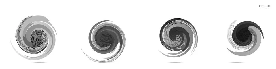 Collection of modern abstract graphic elements. Vortex vector background. Tem 스톡 일러스트