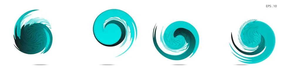 Collection of modern abstract graphic elements. Vortex vector background. Tem 스톡 일러스트